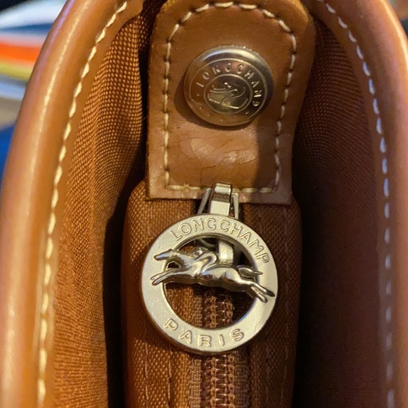 Longchamp Vintage Mini Brown Leather Tote. - Picture 5 of 6